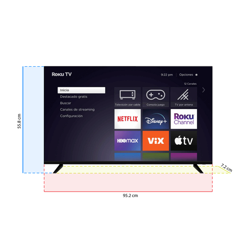 pantalla smart tv jvc 43 pulgadas full hd led roku frameless si43frf pantalla smart tv jvc 43 pulgadas full hd led roku frameless si43frf